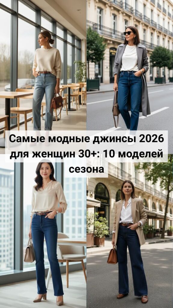 Самые модные джинсы 2026 для женщин 30+: 10 моделей сезона Самые модные джинсы 2026 для женщин 30+: 10 моделей сезона