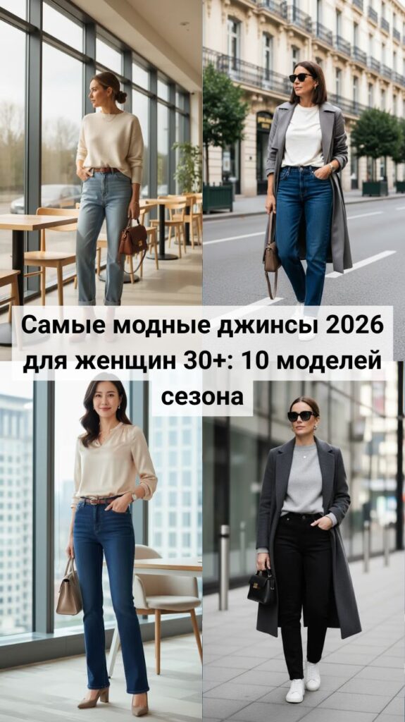 Самые модные джинсы 2026 для женщин 30+: 10 моделей сезона Самые модные джинсы 2026 для женщин 30+: 10 моделей сезона