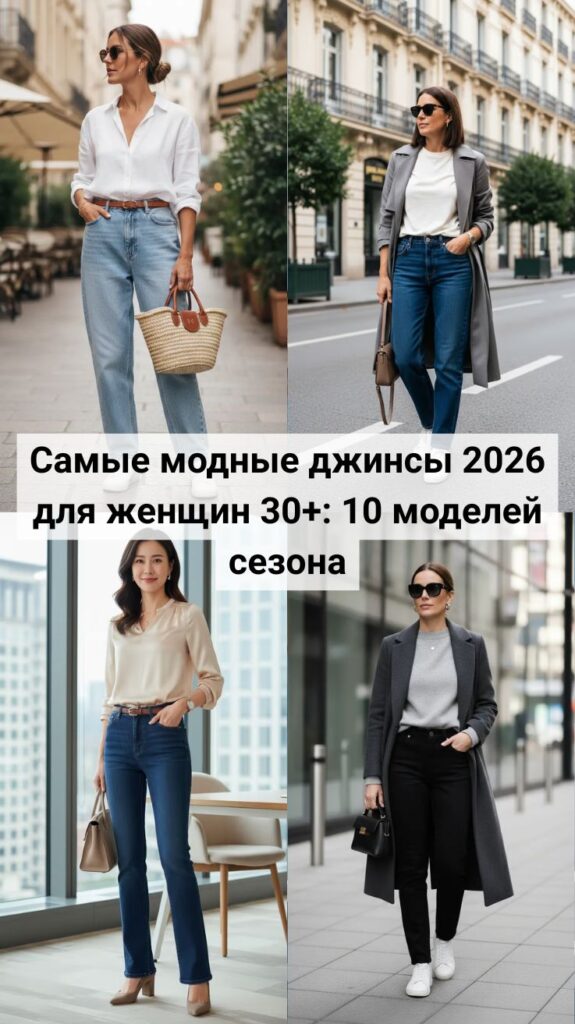 Самые модные джинсы 2026 для женщин 30+: 10 моделей сезона Самые модные джинсы 2026 для женщин 30+: 10 моделей сезона