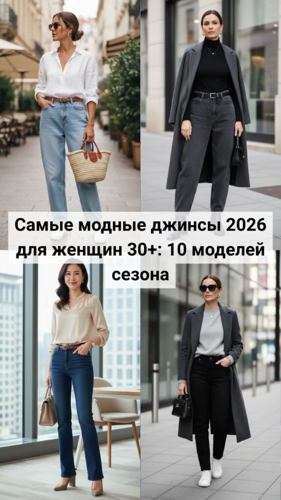 Самые модные джинсы 2026 для женщин 30+: 10 моделей сезона Самые модные джинсы 2026 для женщин 30+: 10 моделей сезона