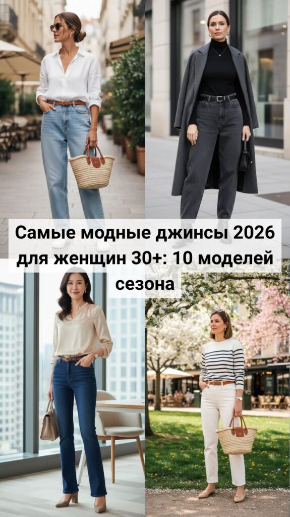 Самые модные джинсы 2026 для женщин 30+: 10 моделей сезона Самые модные джинсы 2026 для женщин 30+: 10 моделей сезона
