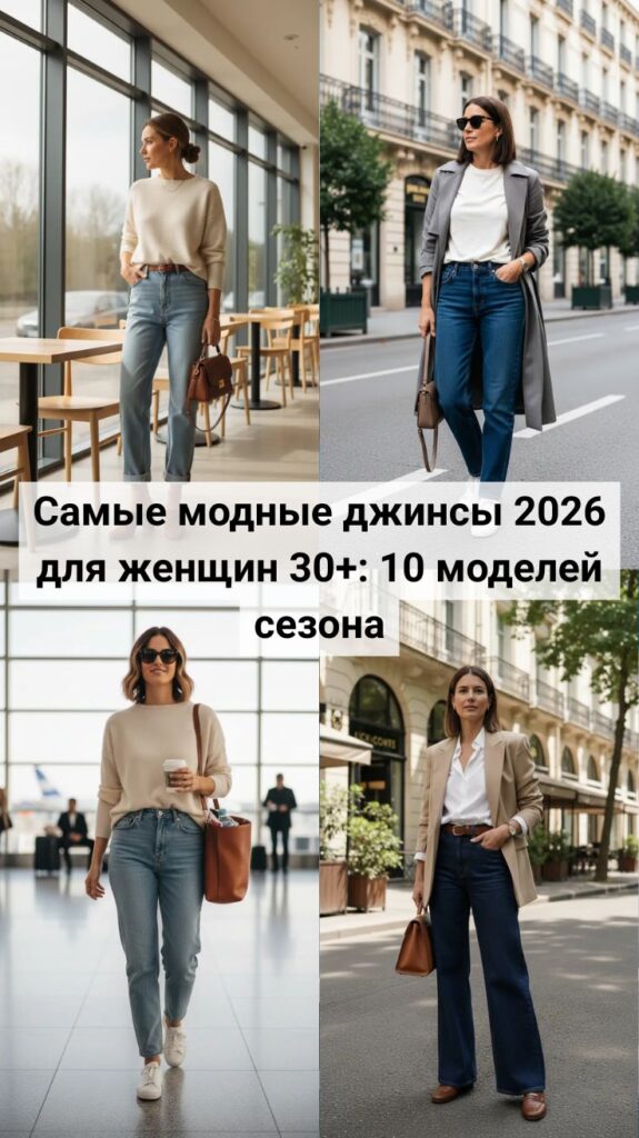 Самые модные джинсы 2026 для женщин 30+: 10 моделей сезона Самые модные джинсы 2026 для женщин 30+: 10 моделей сезона