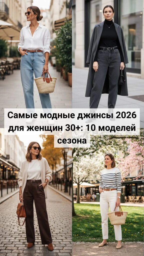 Самые модные джинсы 2026 для женщин 30+: 10 моделей сезона Самые модные джинсы 2026 для женщин 30+: 10 моделей сезона