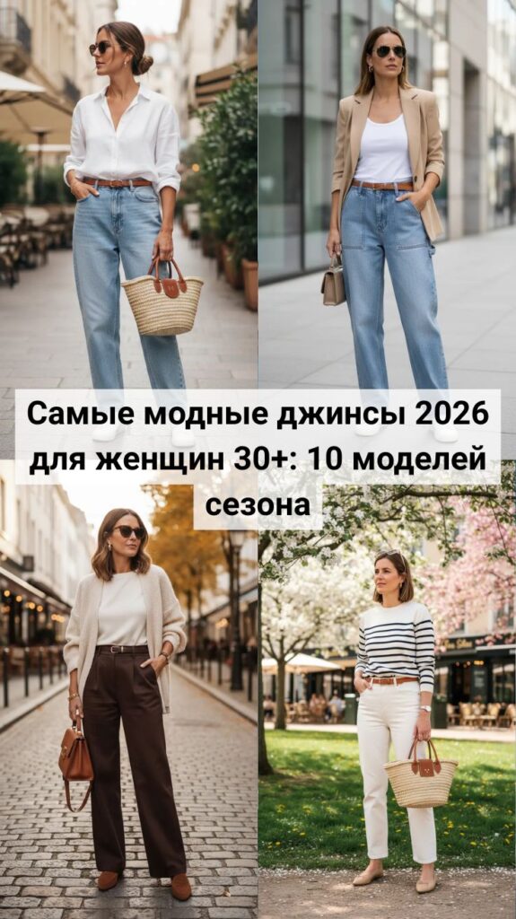 Самые модные джинсы 2026 для женщин 30+: 10 моделей сезона Самые модные джинсы 2026 для женщин 30+: 10 моделей сезона